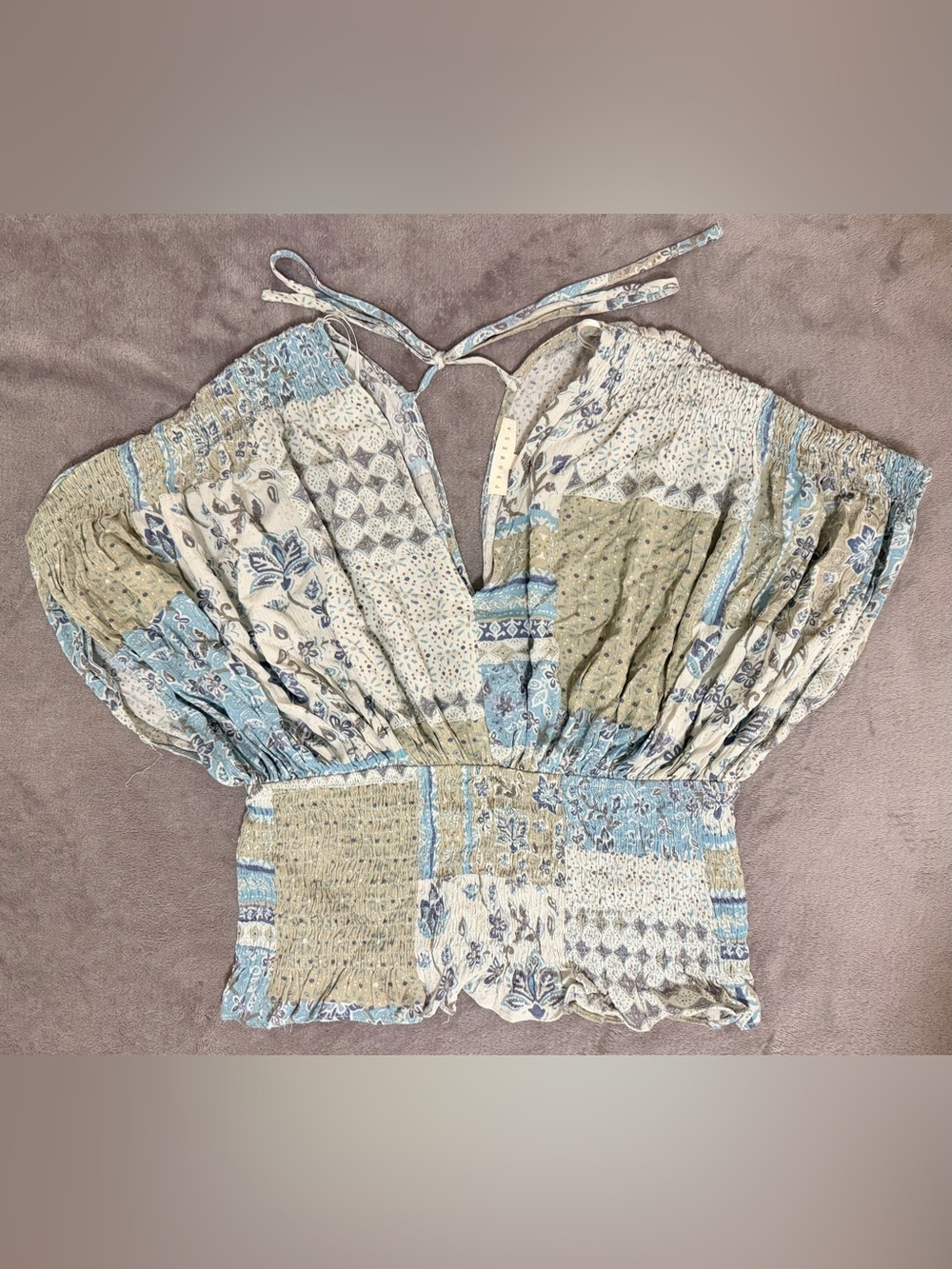 Promesa- Multi-Color - Women’s Patchwork Top - Medium - New With Tags
